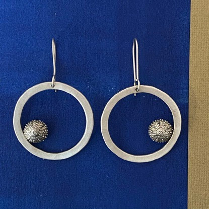 Sea Urchin Hoop Earrings