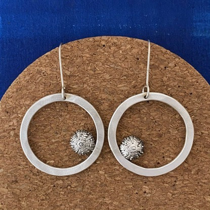 Sea Urchin Hoop Earrings