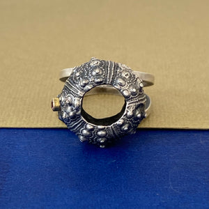 Sea Urchin Ring with Sapphire